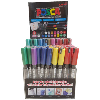 Marcadores Uniball Posca PC-1MR 0,7mm Sortido Expositor 80un