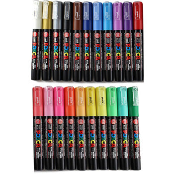 Marcador Uniball Posca PC-1M 0,7mm 21 Cores 21un