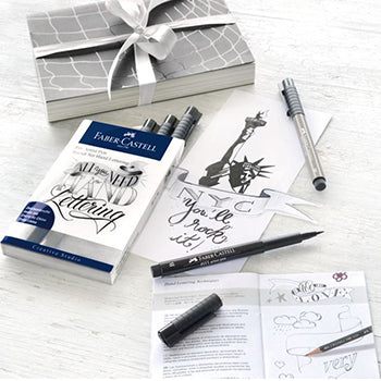 Marcador Artístico Pitt Faber-Castell Inicia Caligra 7 Cores
