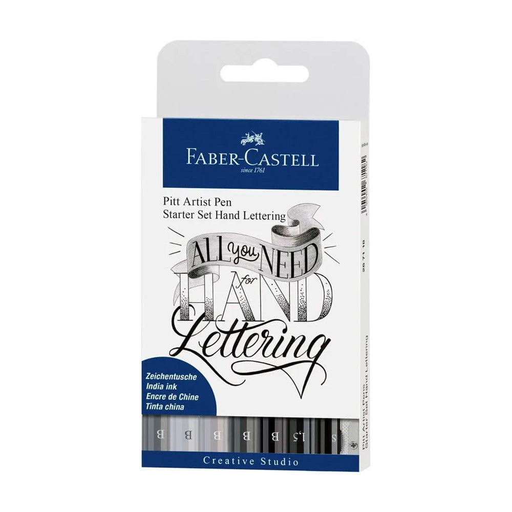 Marcador Artístico Pitt Faber-Castell Inicia Caligra 7 Cores