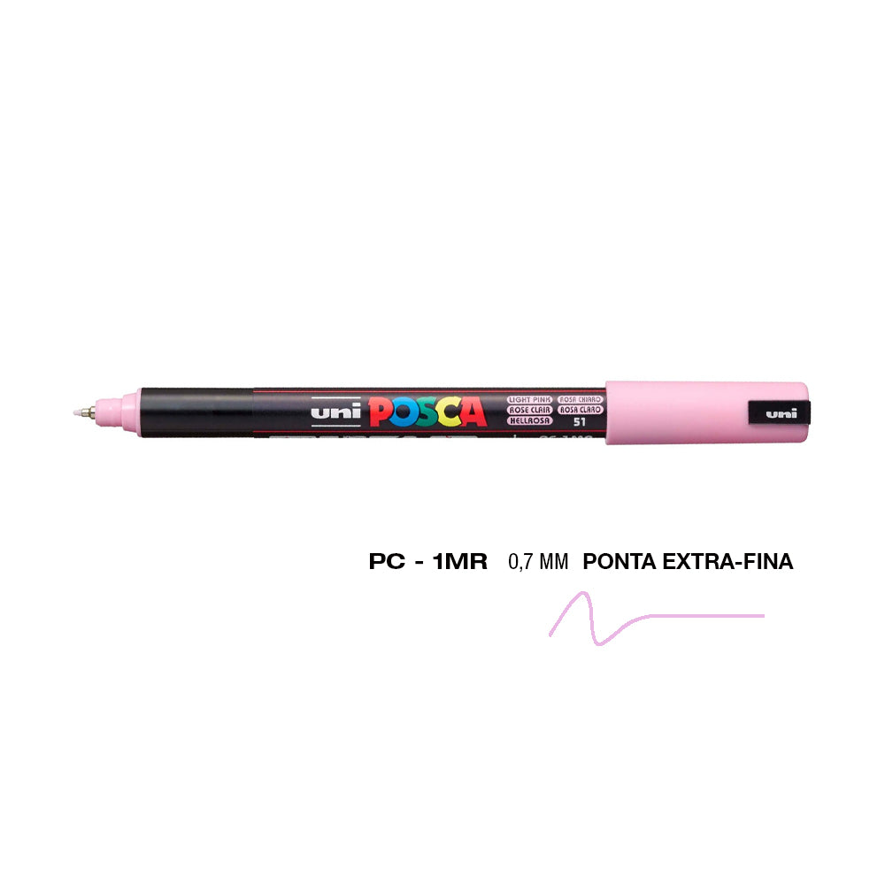 Marcador Uniball Posca PC-1MR 0,7mm Rosa Claro (51) 1un