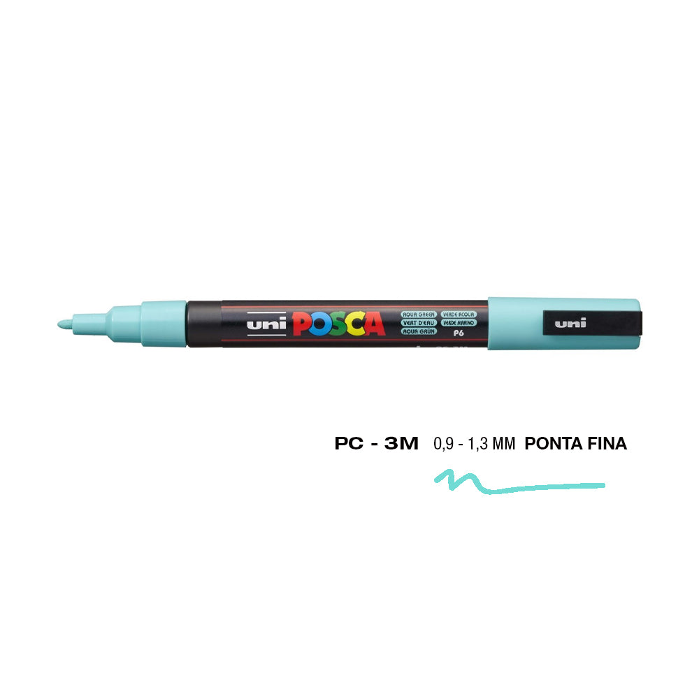 Marcador Uniball Posca PC-3M 0,9mm Verde Aqua (P6) 1un