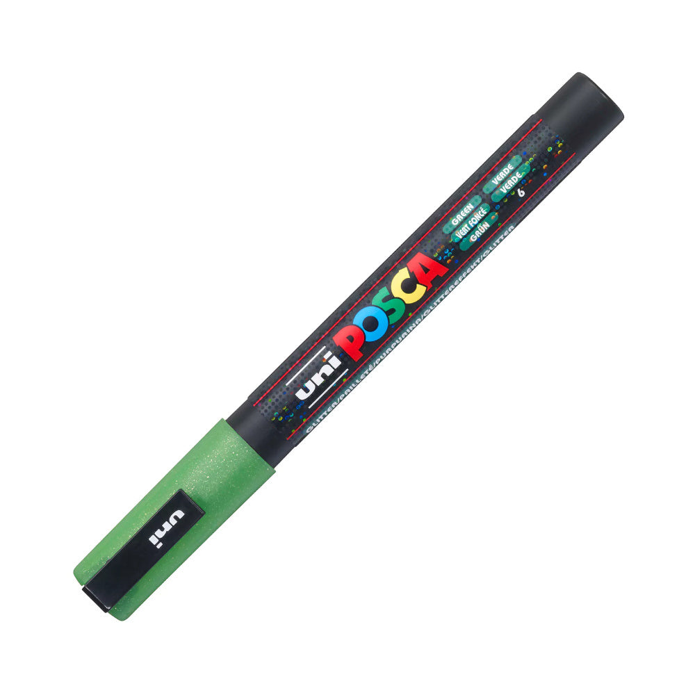 Marcador Uniball Posca PC-3ML 0,9mm Verde Glitter (L3) 1un