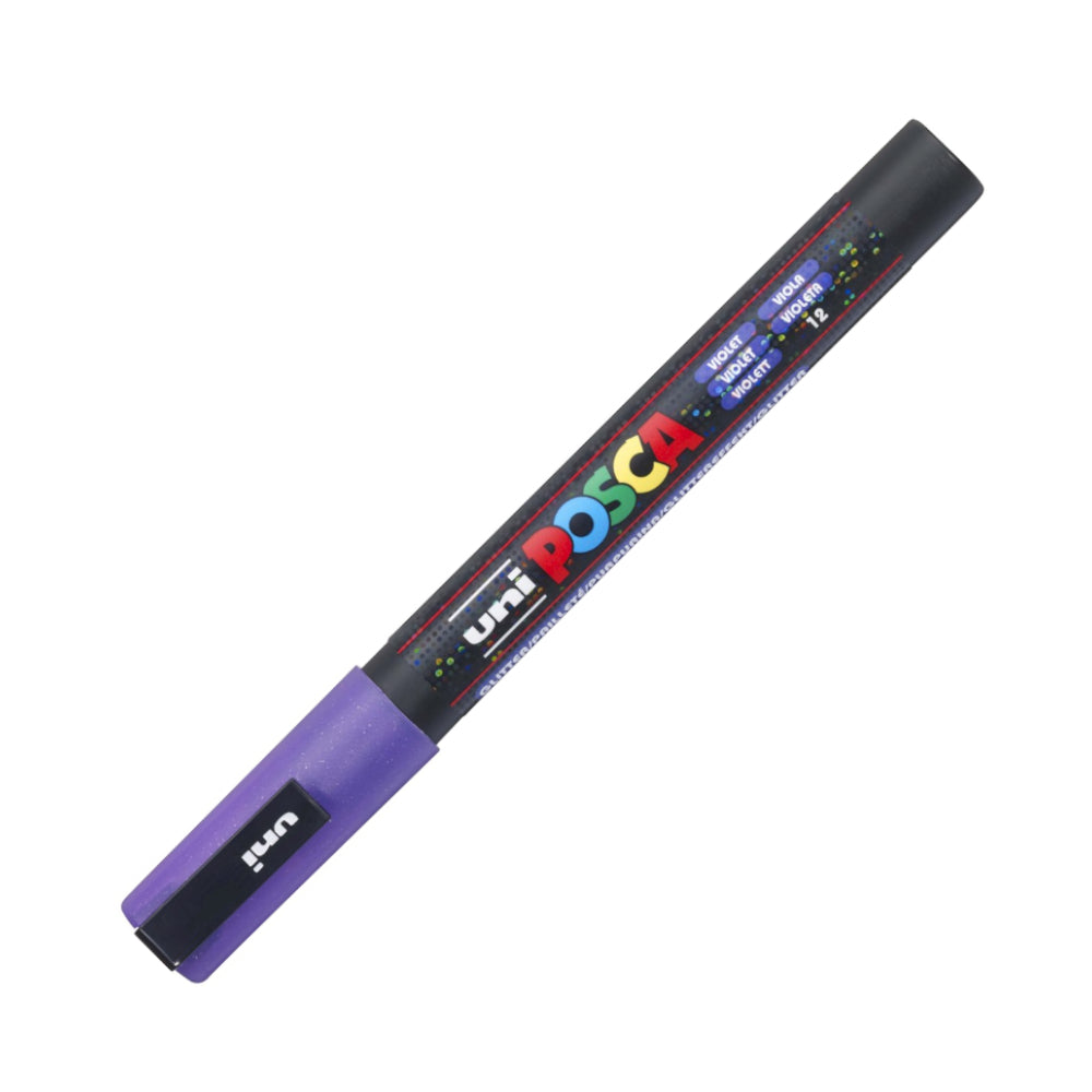 Marcador Uniball Posca PC-3ML 0,9mm Violeta Glitter (L5) 1un