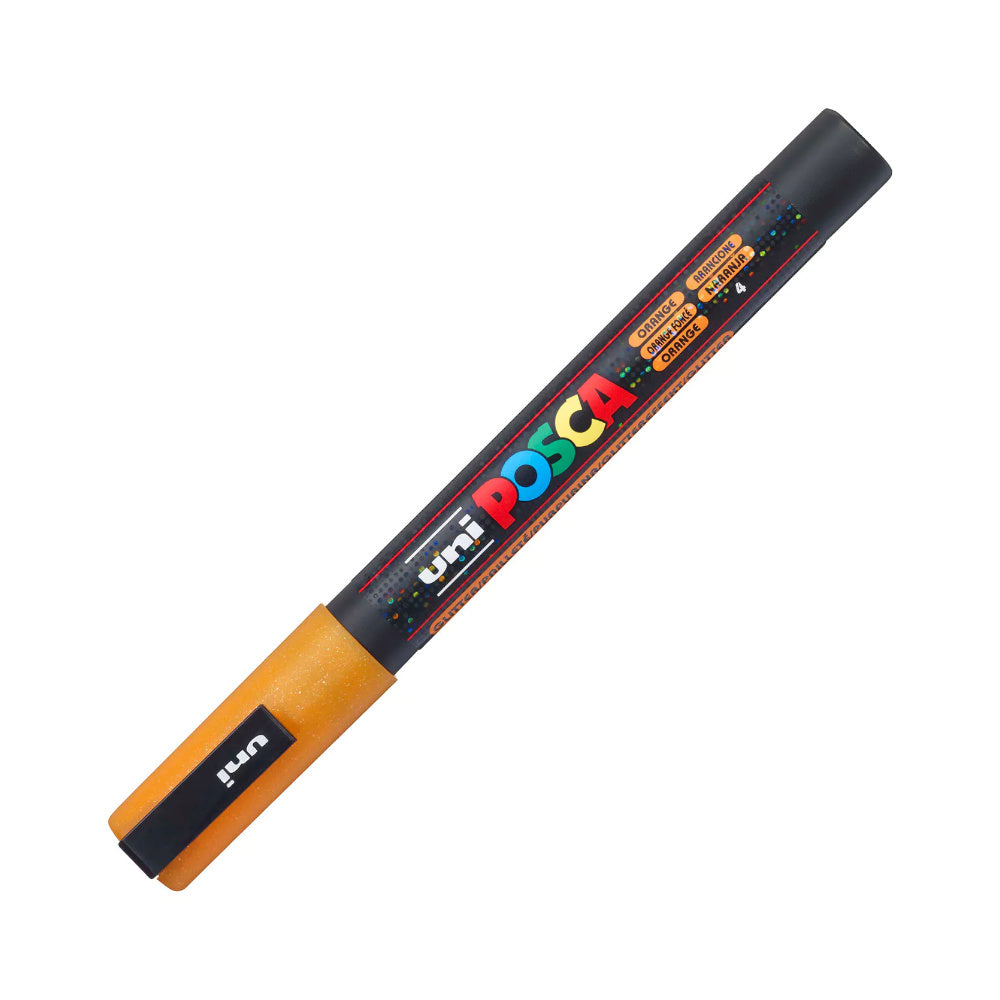 Marcador Uniball Posca PC-3ML 0,9mm Laranja Glitter (L6) 1un
