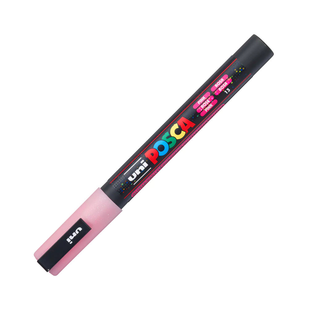 Marcador Uniball Posca PC-3ML 0,9mm Rosa Glitter (L7) 1un