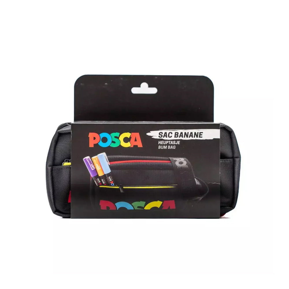 Estojo Bolsa Retangular c/ Marcadores Sortidos Posca 12un