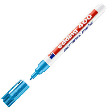 Marcador Permanente Médio Edding 400 1mm Azul Claro 1un