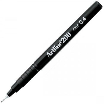 Marcador Fino Artline 200 0,4mm Preto 12un