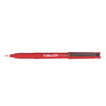 Marcador Fino Artline 200 0,4mm Vermelho 12un