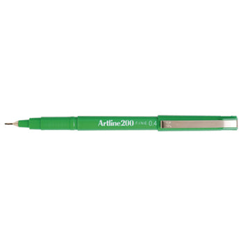 Marcador Fino Artline 200 0,4mm Verde 12un