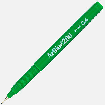 Marcador Fino Artline 200 0,4mm Verde 12un