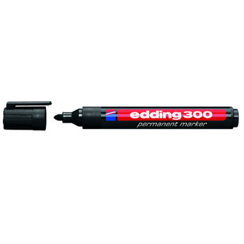 Marcador Médio Edding 300 1,5-3mm Preto 1un