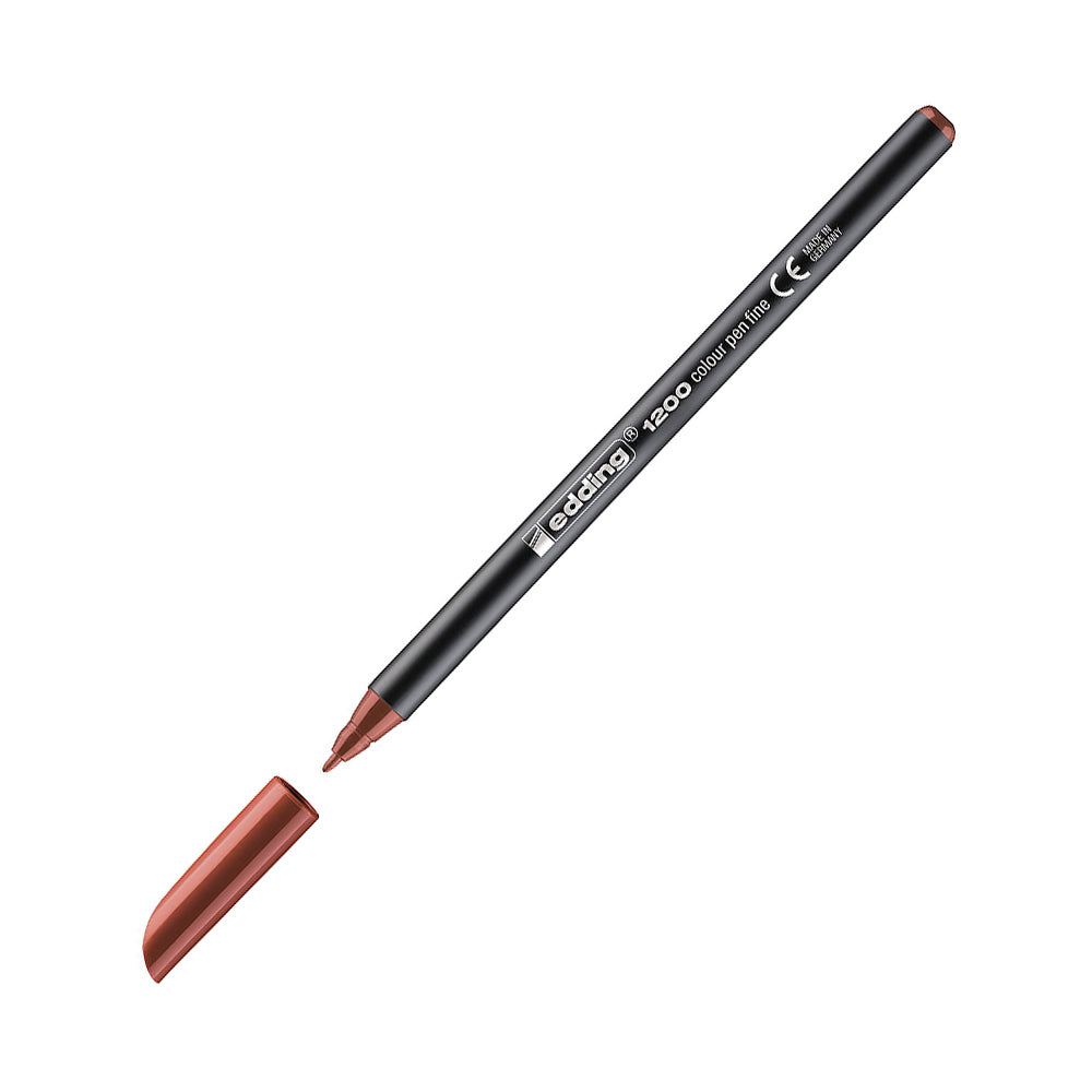 Marcador Médio Edding 1200 1mm Castanho 1un