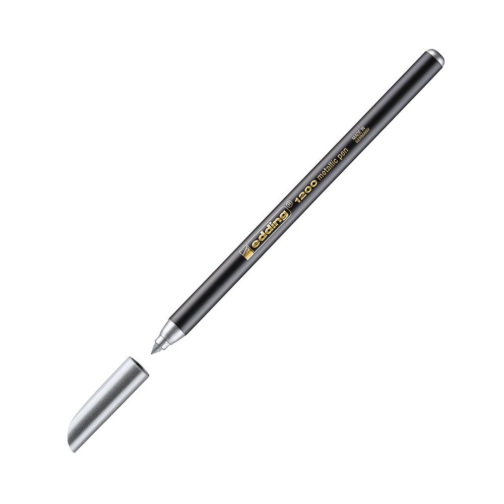 Marcador Médio Edding 1200 1mm Prata 1un