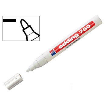 Marcador Grosso Edding 750 2-4mm Branco 1un