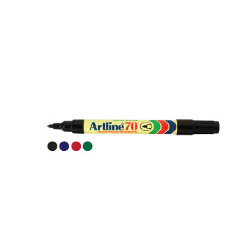 Marcador Permanente Médio Artline 70 1,5mm Preto 1un