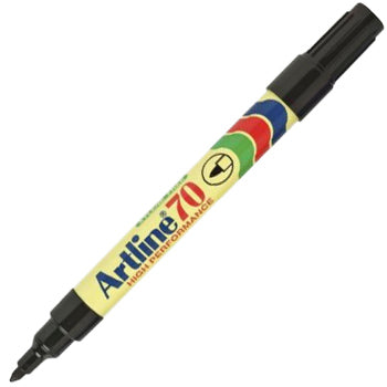 Marcador Permanente Médio Artline 70 1,5mm Preto 1un