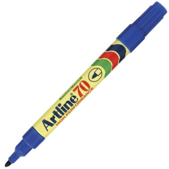 Marcador Permanente Médio Artline 70 1,5mm Azul 1un