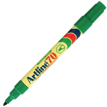 Marcador Permanente Médio Artline 70 1,5mm Verde 1un
