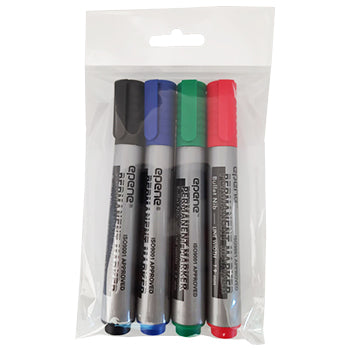 Marcador Permanente Grosso Epene EP11-2002 2mm 4 Cores 4un