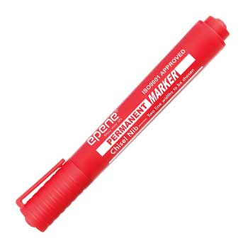 Marcador Permanente Grosso Epene EP11-2002 2mm Vermelho 1un