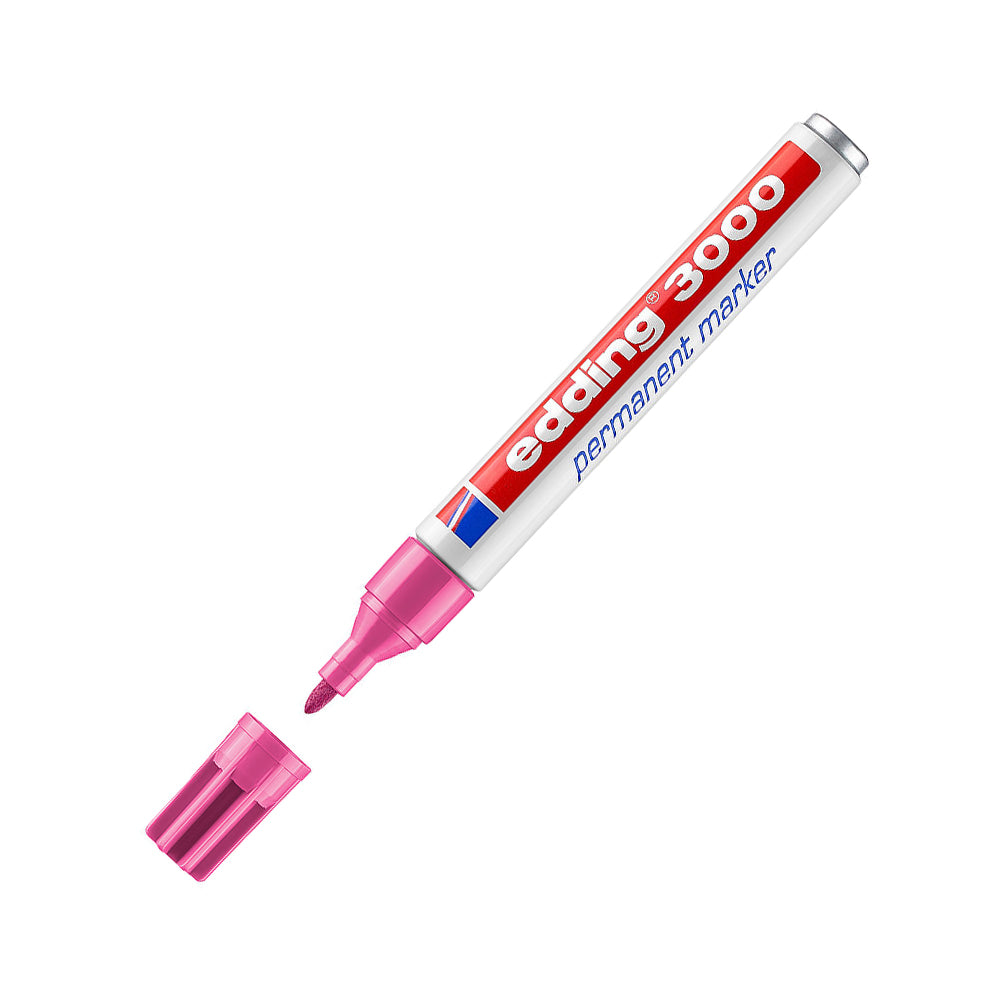 Marcador Permanente Grosso Edding 3000 1,5-3mm Rosa 1un