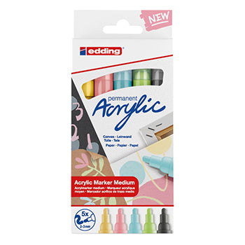 Pack Iniciação Acrílico Edding 5100 Pastel