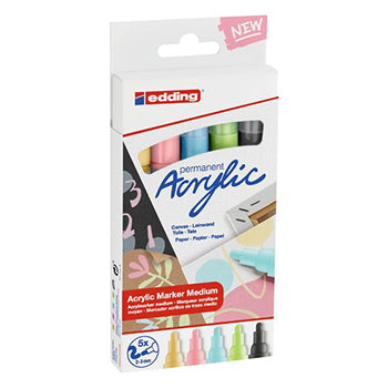 Pack Iniciação Acrílico Edding 5100 Pastel