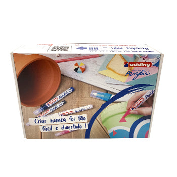 Pack Iniciação Acrílico Edding 5100 Pastel