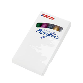 Pack Iniciação Acrílico Edding 5100 Metálico