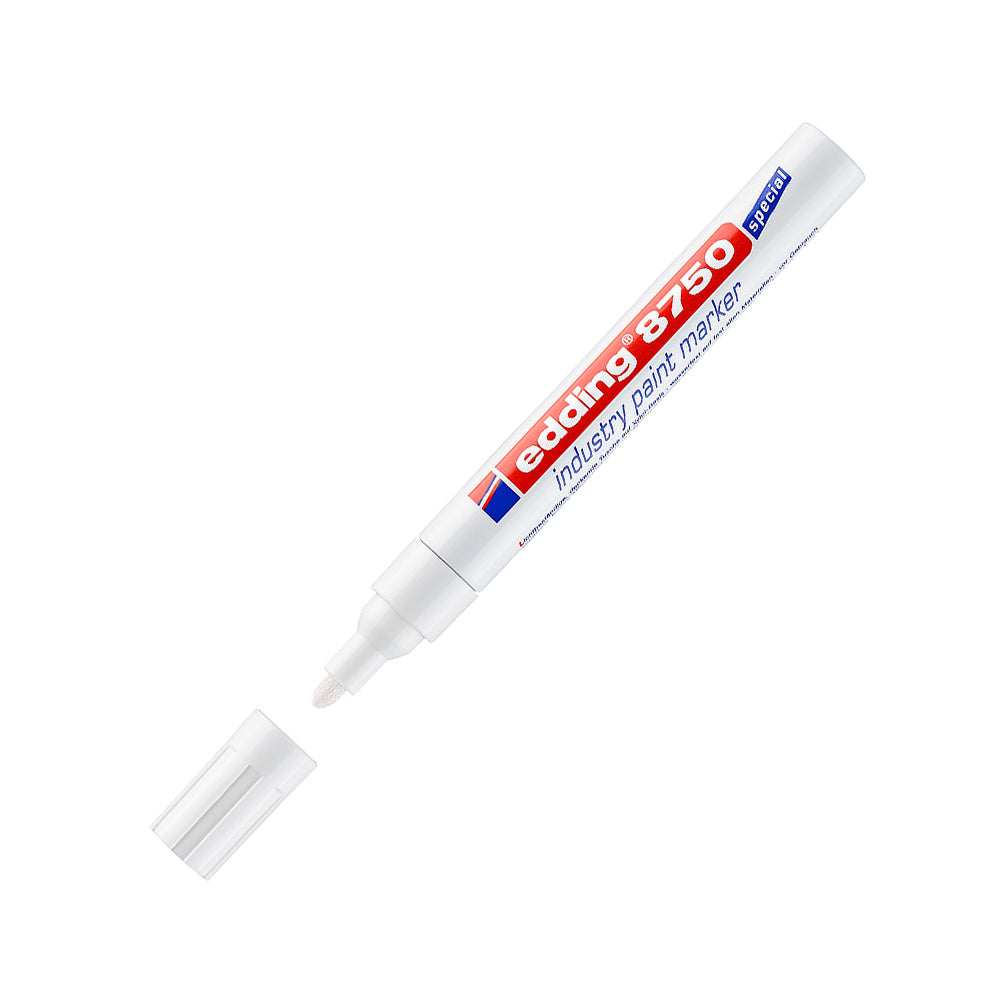 Marcador Permanente Grosso Edding 8750 2-4mm Branco 1un