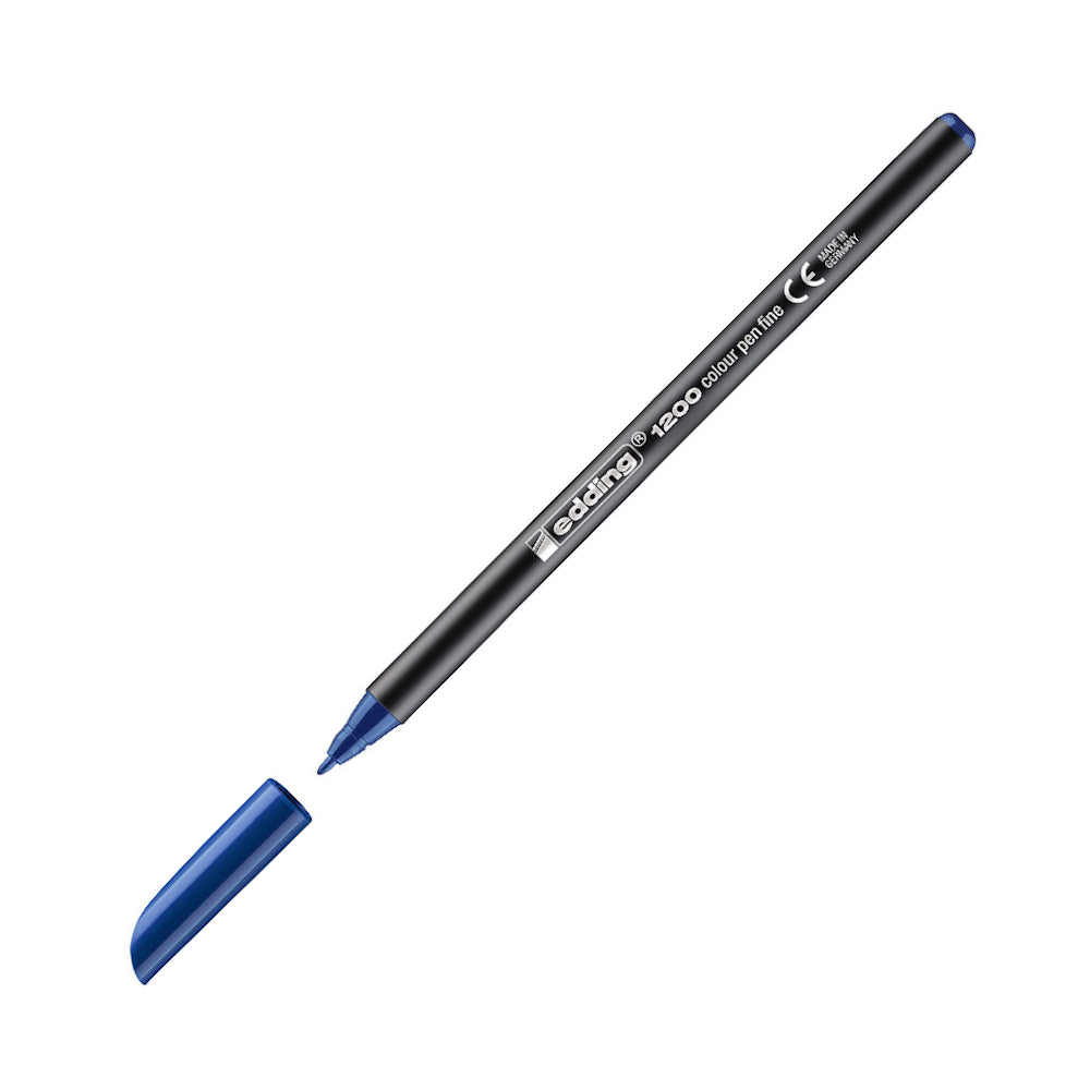 Marcador Médio Edding 1200 1mm Azul Aço 1un
