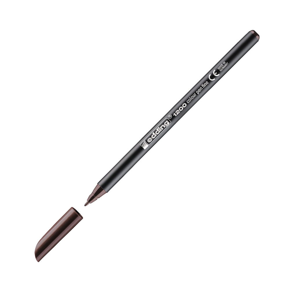 Marcador Médio Edding 1200 1mm Castanho Escuro 1un