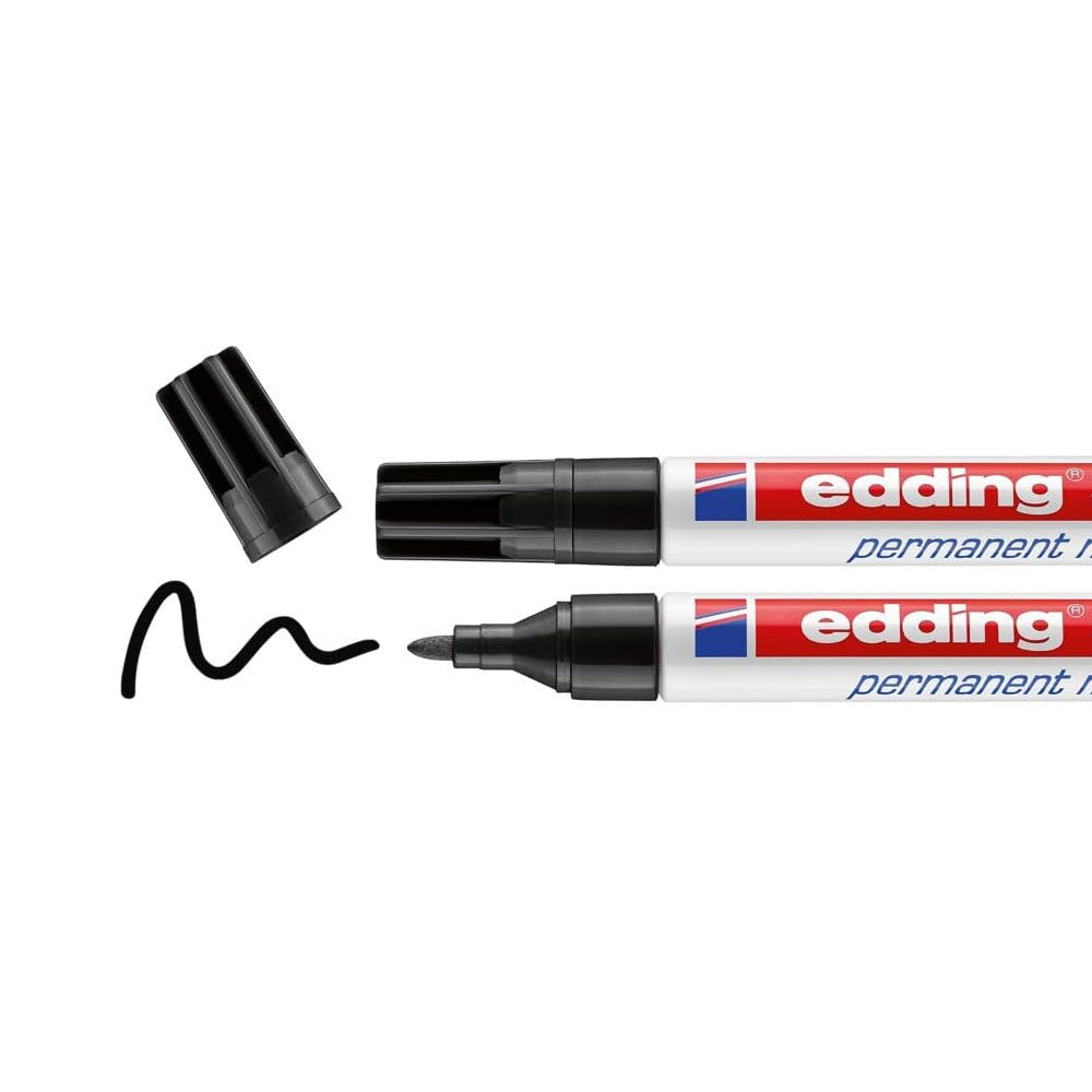 Marcador Permanente Grosso Edding 3000 Preto Blister 2un
