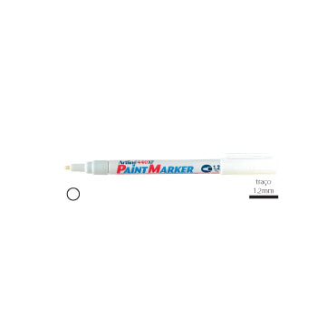Marcador Permanente Médio Artline EK440 1,2mm Branco 1un