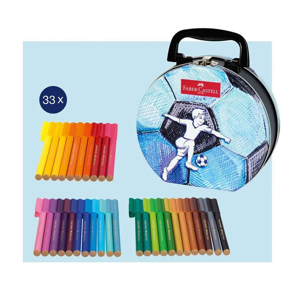 Marcador Feltro Faber Castell Connector Mala Futebol 33un