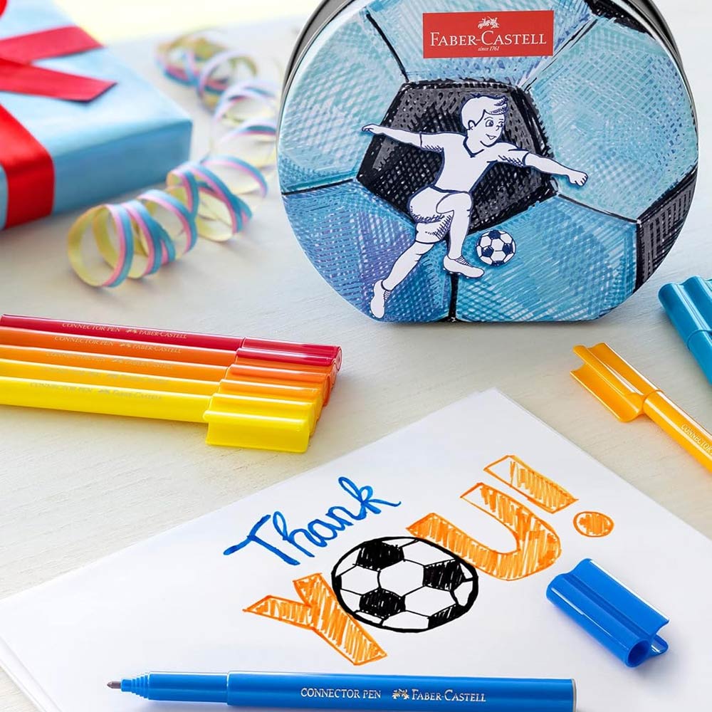 Marcador Feltro Faber Castell Connector Mala Futebol 33un