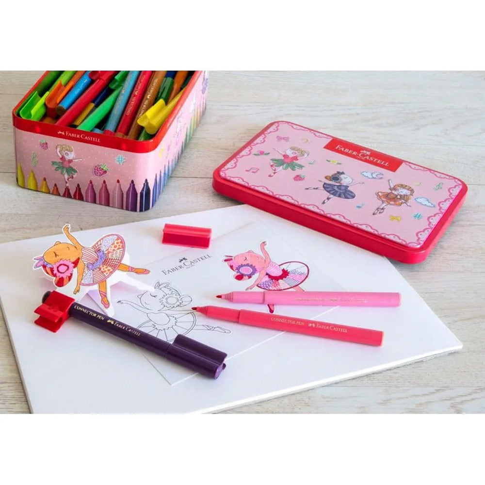 Marcador Feltro Faber Castell Connector Mala Bailarina 33un