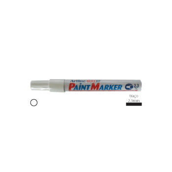 Marcador Permanente Grosso Artline Opaco 2,3mm Branco 1un