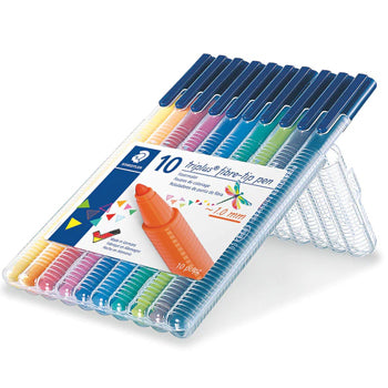 Marcador Feltro 010un Staedtler Triplus 323 Estojo Box
