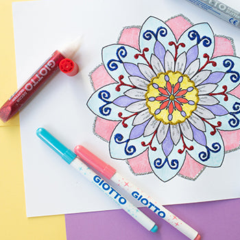 Marcador Feltro  08un Giotto Turbo Glitter Pastel
