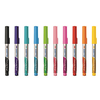 Marcador Feltro Aguarelável Giotto Turbo Soft Brush 10 Cores