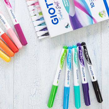 Marcador Feltro Aguarelável Giotto Turbo Soft Brush 10 Cores