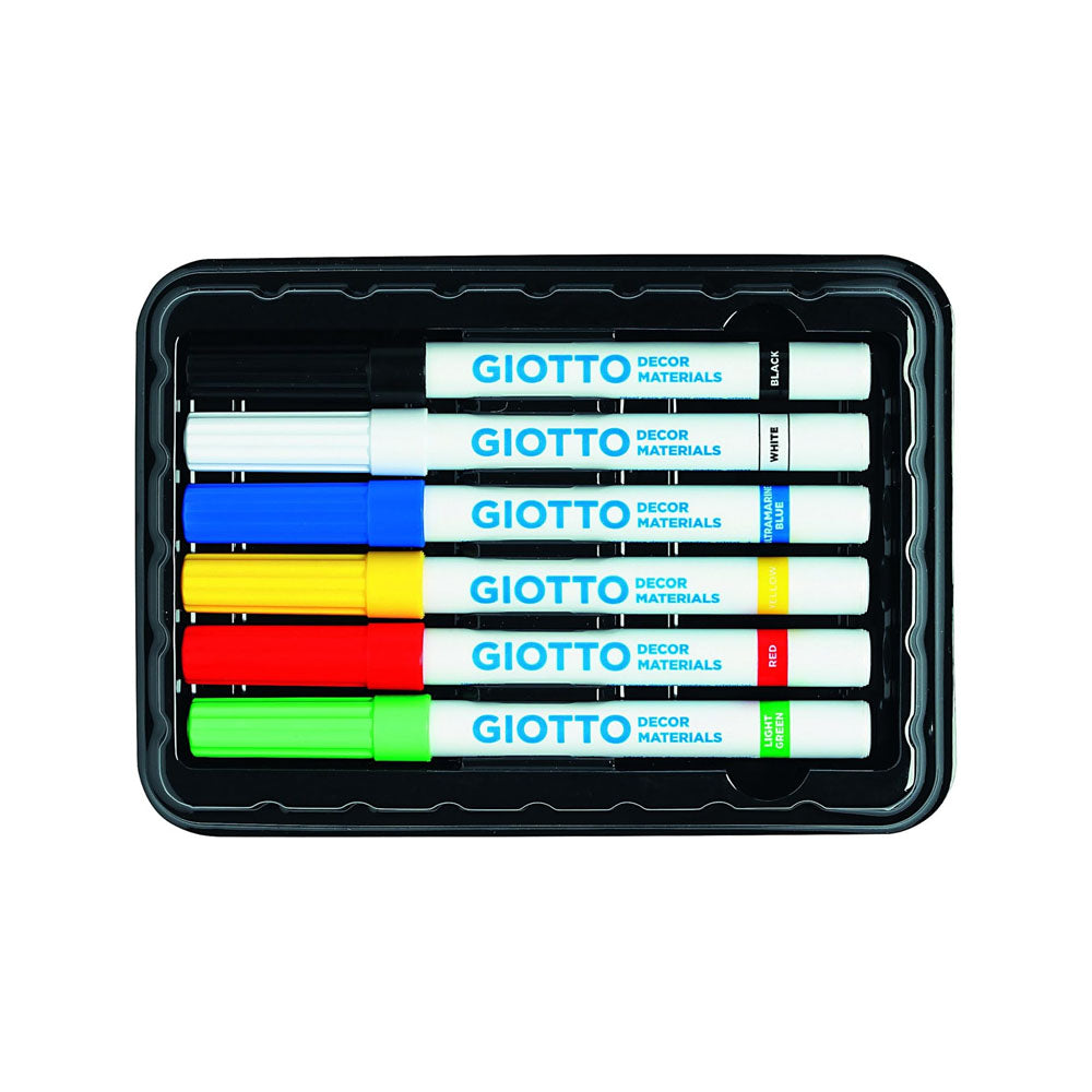 Marcador Pintura Giotto Decor Materials Cx 6 Cores Sortidas