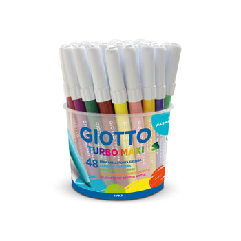 Marcador Feltro 048un Giotto Turbo Maxi Copo 4x12 Cores