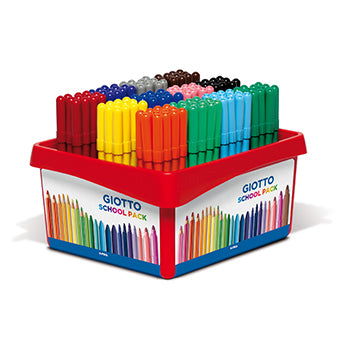 Marcador Feltro Giotto Turbo Color Cx Schoolpack 144un