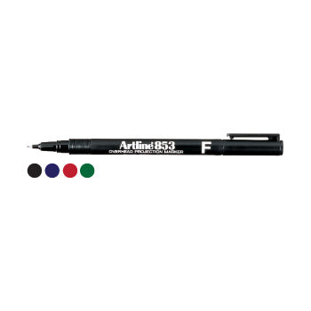 Marcador Permanente Fino Artline 853 0,5mm Preto 12un