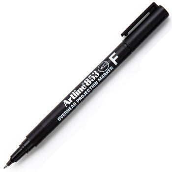 Marcador Permanente Fino Artline 853 0,5mm Preto 12un