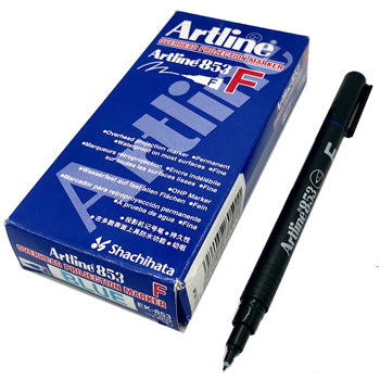 Marcador Permanente Fino Artline 853 0,5mm Azul 12un